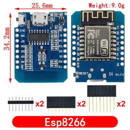 Esp8266 D1 Mini Pro Wifi Development Board Nodeu Ws2812 Rgb Dht11 Dht22 Am2302 Relais Ds18b20 Bmp180 Motor Voor Wemos Diy kit
