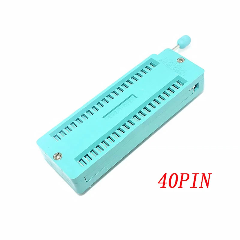 1pcs/lot 14 16 18 20 24 28 32 40 P Pin 2.54 MM Green DIP Universal ZIF IC Socket Test Solder Type IC lock seat zif socket