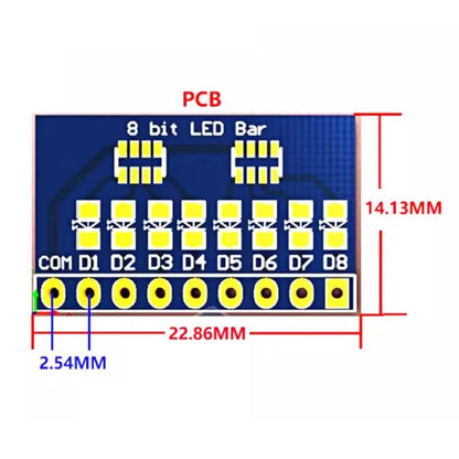 3-24V 8 Bit Blue/Red Common anode/cathode LED indicator Module Breadboard starter kit Board for MCU ARM 3d printer UNO MEGA2560