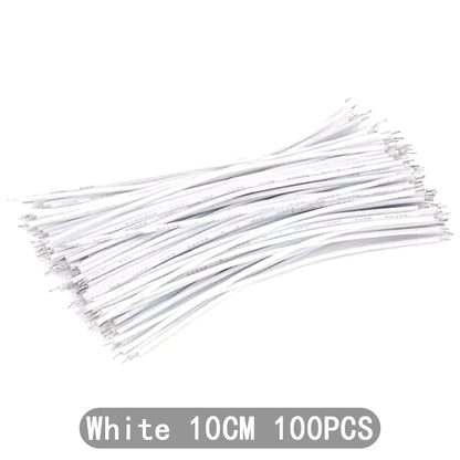 100PCS Tin-Plated Breadboard PCB Solder Cable 24AWG 10CM Fly Jumper Wire Cable Tin Conductor Wires 1007-24AWG Connector Wire
