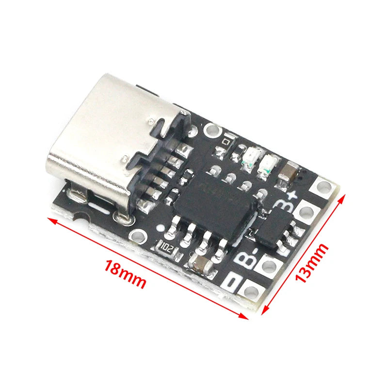 5V Charging and Discharging Integrated Module 3.7V 4.2V18650 Lithium Battery Charging Boost Power Board Protection Type-c