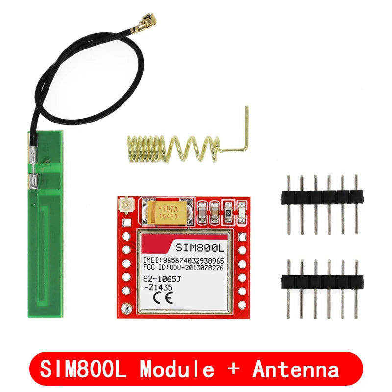 Smallest SIM800L GPRS GSM Module Kit MicroSIM Card Core BOard Quad-band TTL Serial Port with the antenna