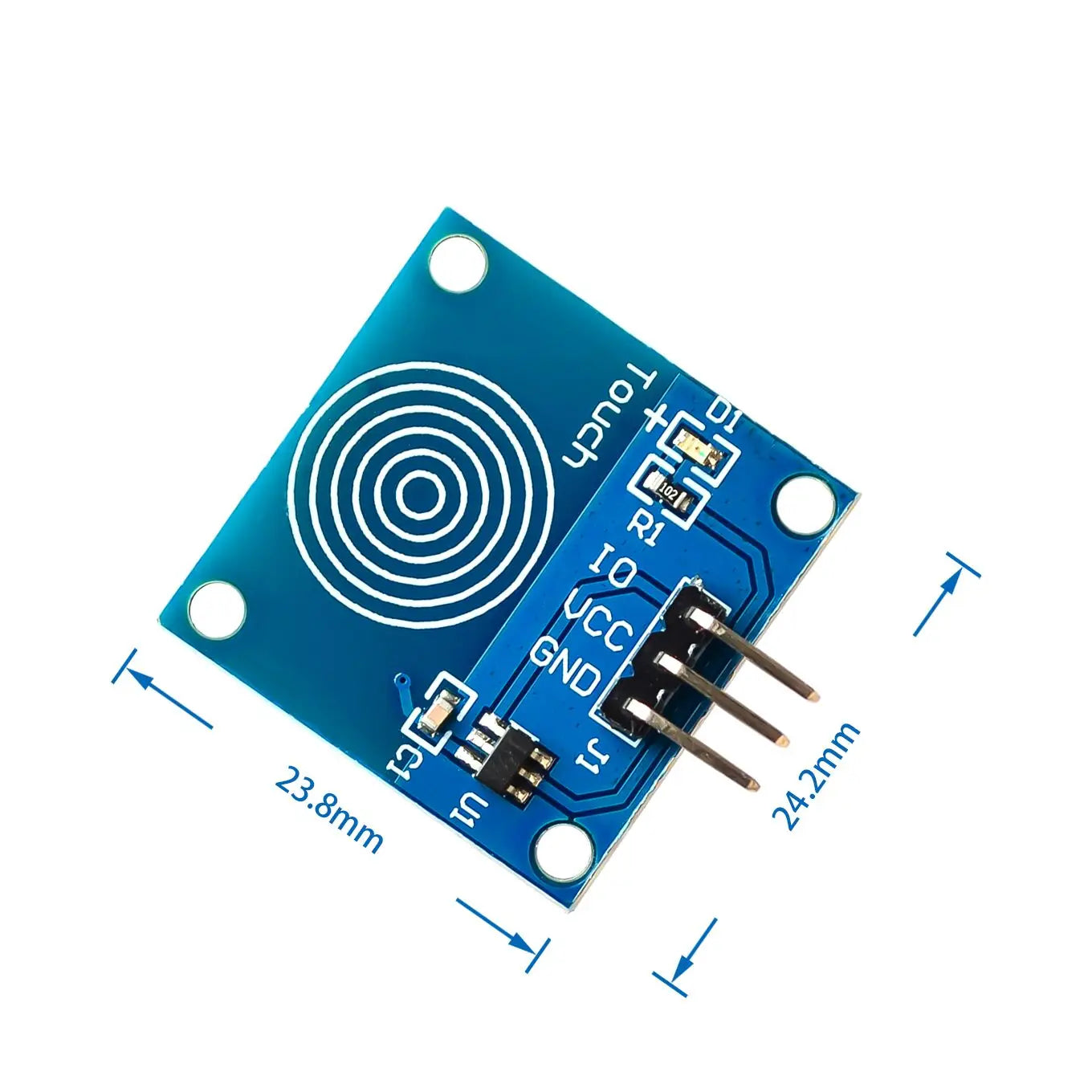 10pcs/lot Digital Sensor TTP223 TTP223B Module Capacitive Touch Switch  blue