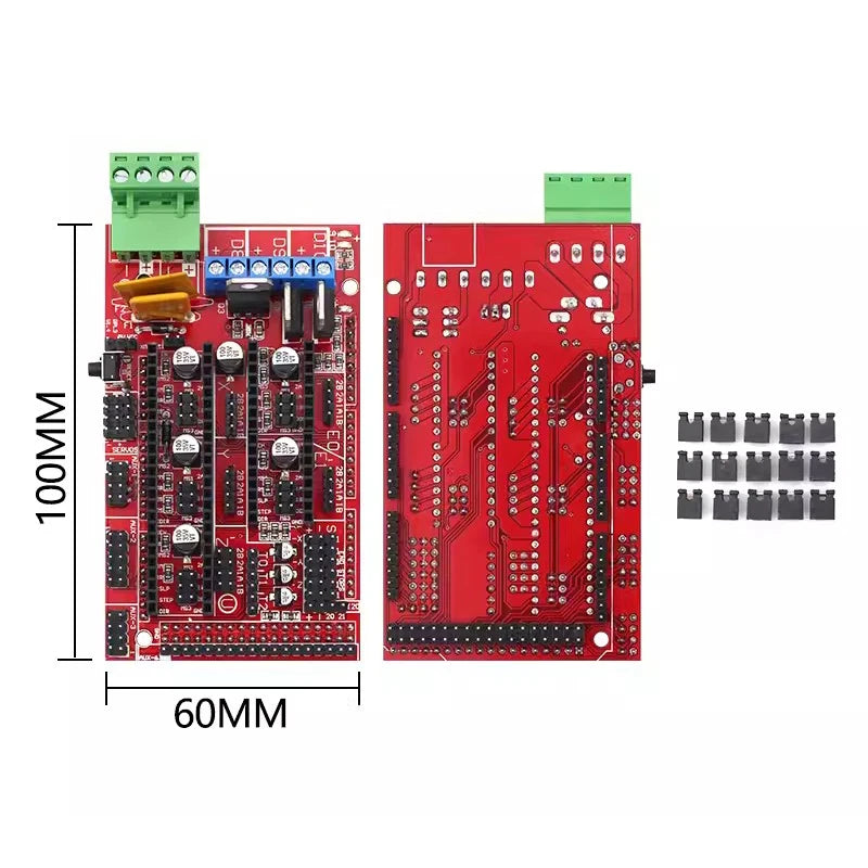 RAMPS 1.4 1.5 1.6 Panel Part Motherboard 3D Printers Parts Shield Red Black Controls