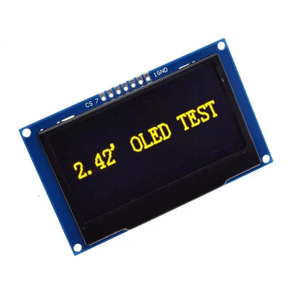 2.42 inch OLED Display Module 128x64 LCD HD Screen Module SSD1309 7 Pin SPI/IIC I2C Serial Interface for Arduino UNO R3