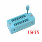 1pcs/lot 14 16 18 20 24 28 32 40 P Pin 2.54 MM Green DIP Universal ZIF IC Socket Test Solder Type IC lock seat zif socket