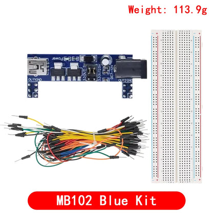 3.3V/5V MB102 Breadboard power module+MB-102 830 points Prototype Bread board for arduino kit +65 jumper wires wholesale