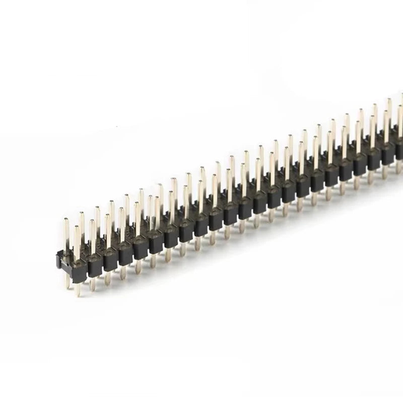 10Pcs 2.54mm 2x40 Pin 80 Pin copper Pitch Male Double Row Pin Header Strip Straight Needle Connector