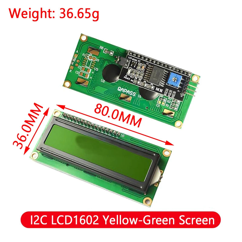 LCD Module Blue Green Screen For Arduino 0802 1602 2004 12864 LCD Character UNO R3 Mega2560 Display PCF8574T IIC I2C Interface