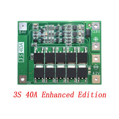 3S/4S 40A 60A Li-ion Lithium Battery Charger Protection Board 18650 BMS For Drill Motor 11.1V 12.6V/14.8V 16.8V Enhance/Balance
