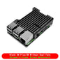 For Raspberry Pi 4 3 Model B 3B Plus Aluminum Case with Dual Cooling Fan Metal Shell Enclosure for RPI Raspberry Pi 4 3 Model