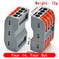 5pcs/lot Quick Wire Connectors push-in Spring splicing Butt Wiring Connection Electrical Compact Cable Connector Junction box 2/3/4Pin