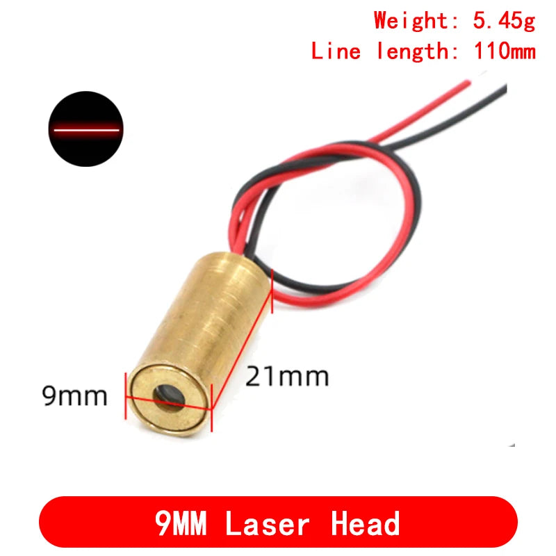 650nm 5mW Red Point / Line / Cross Laser Module Head Glass Lens Focusable Focus Adjustable Laser Diode Head Industrial Class