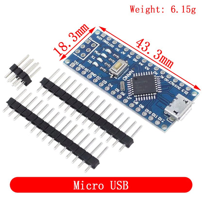Mini / Type-C / Micro USB Nano 3.0 With the bootloader compatible Nano controller for arduino CH340 USB driver 16Mhz ATMEGA328P