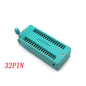 1pcs/lot 14 16 18 20 24 28 32 40 P Pin 2.54 MM Green DIP Universal ZIF IC Socket Test Solder Type IC lock seat zif socket