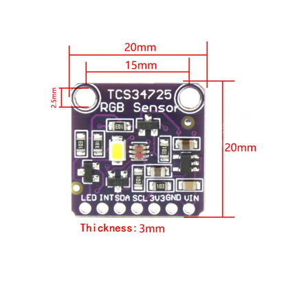 TCS34725 Color Sensor Recognition Module RGB Development Board IIC For Arduino STM32