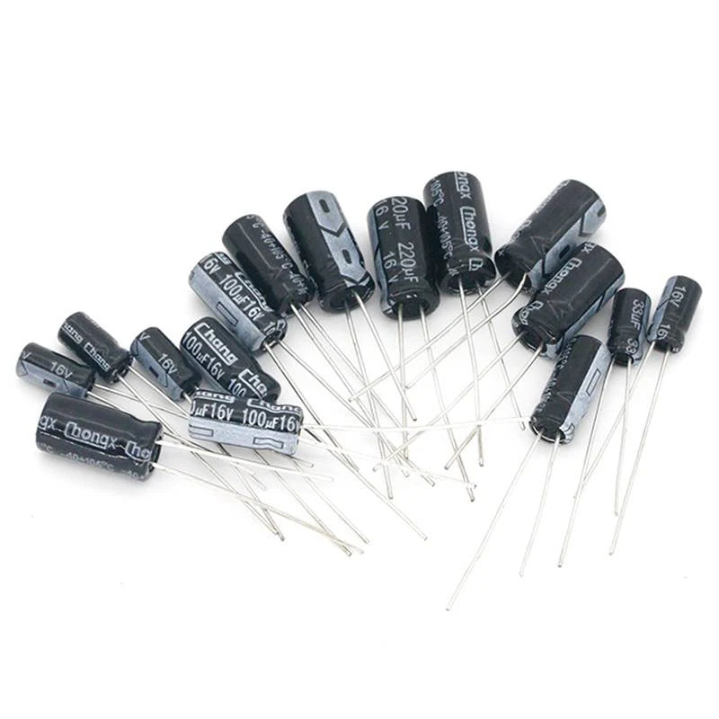 1set of 120pcs 12 values 0.22UF-470UF Aluminum electrolytic capacitor assortment kit set pack