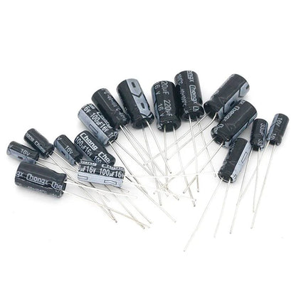 1set of 120pcs 12 values 0.22UF-470UF Aluminum electrolytic capacitor assortment kit set pack
