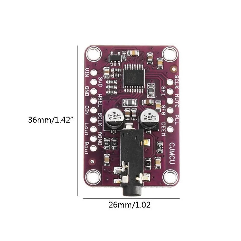 DAC Module 1334 UDA1334A I2S DAC Audio Stereo Decoder Module Board For Arduino 3.3V - 5V