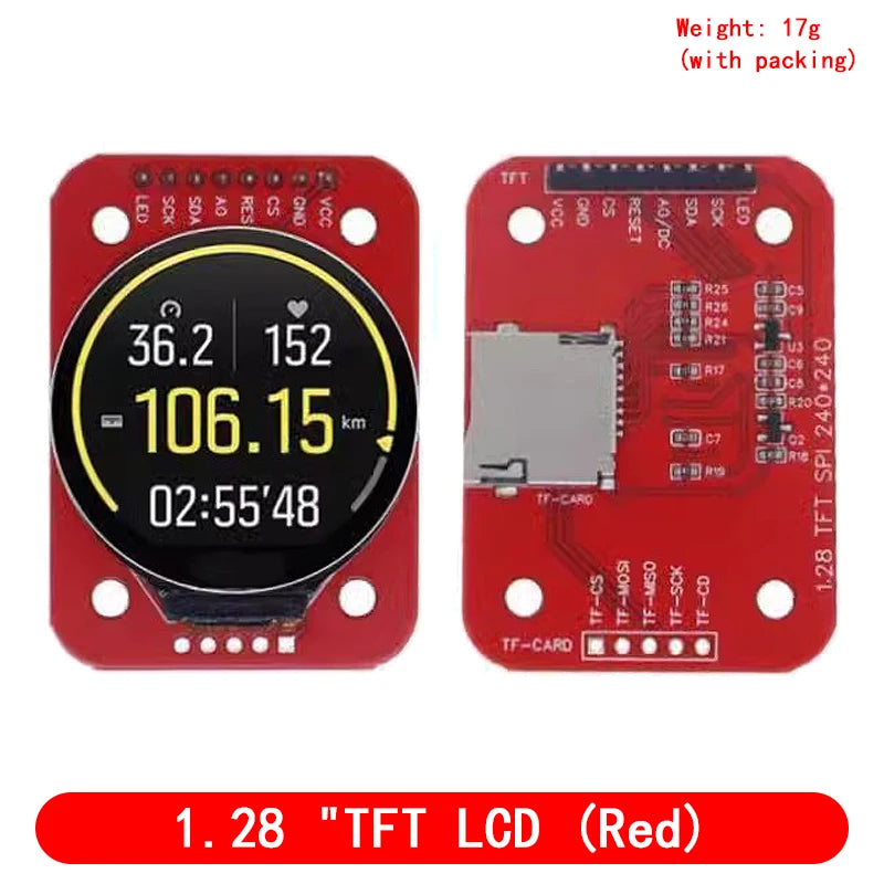 TFT Display 1.28 Inch TFT LCD Display Module Round RGB 240*240 GC9A01 Driver 4 Wire SPI Interface 240x240 PCB  For Arduino