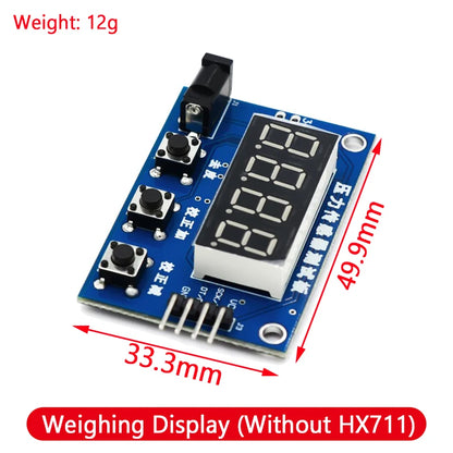 Load Cell 1KG 5KG 10KG 20KG HX711 AD Module Weight Sensor Electronic Scale Aluminum Alloy Weighing Pressure Sensor For Arduino