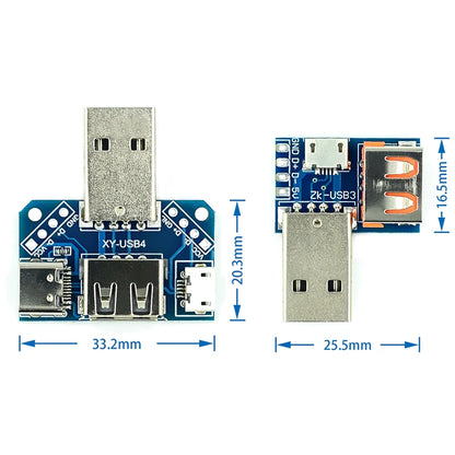 5PCS USB Male Connector / MINI MICRO USB to DIP Adapter female connector 2.54 Connector B Type-C USB2.0 3.0 Female PCB Converter