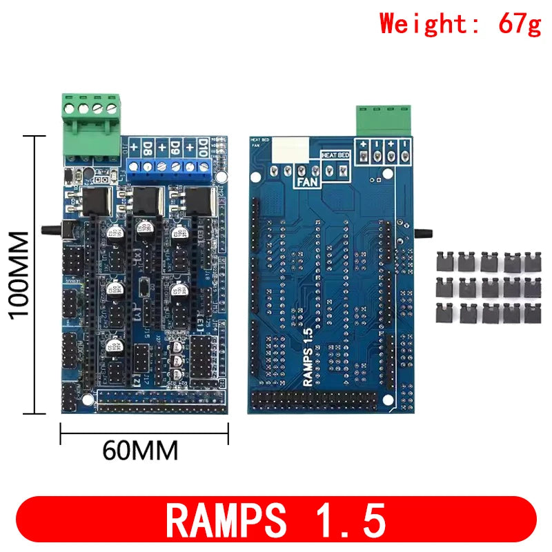 RAMPS 1.4 1.5 1.6 Panel Part Motherboard 3D Printers Parts Shield Red Black Controls
