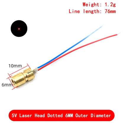 650nm 5mW Red Point / Line / Cross Laser Module Head Glass Lens Focusable Focus Adjustable Laser Diode Head Industrial Class