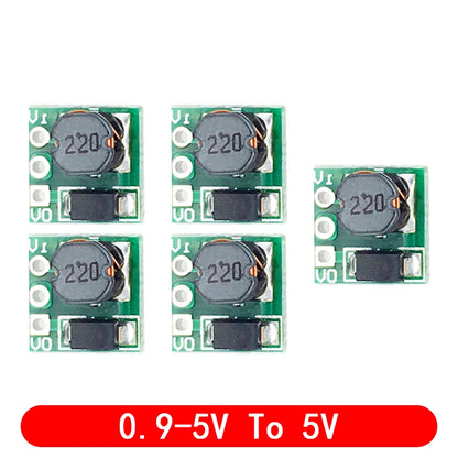 5pcs DC-DC 0.9-3.3V to 3.3V 500mA 0.9-5V to 5V Mini Step Up Boost Power Module DC to DC For Arduino Voltage Converter Module