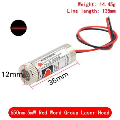 650nm 5mW Red Point / Line / Cross Laser Module Head Glass Lens Focusable Focus Adjustable Laser Diode Head Industrial Class