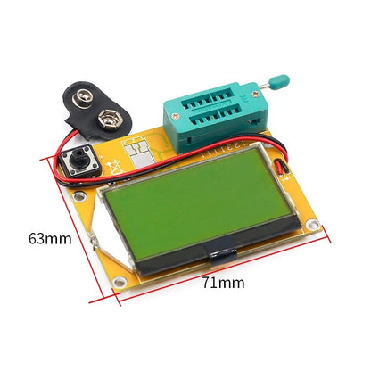 Diode Triode Capacitance ESR Meter MOS PNP LCR-T4 Transistor Tester LCD Display Mega328 Transistors Diodes Acrylic Case