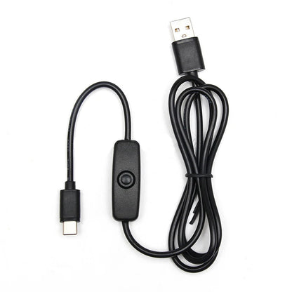 Universal USB Type C 5V 3A Charging Cable For Raspberry Pi 4 Power Cable With ON/OFF Switch For RPI 4 Model B RPI 4B Compute