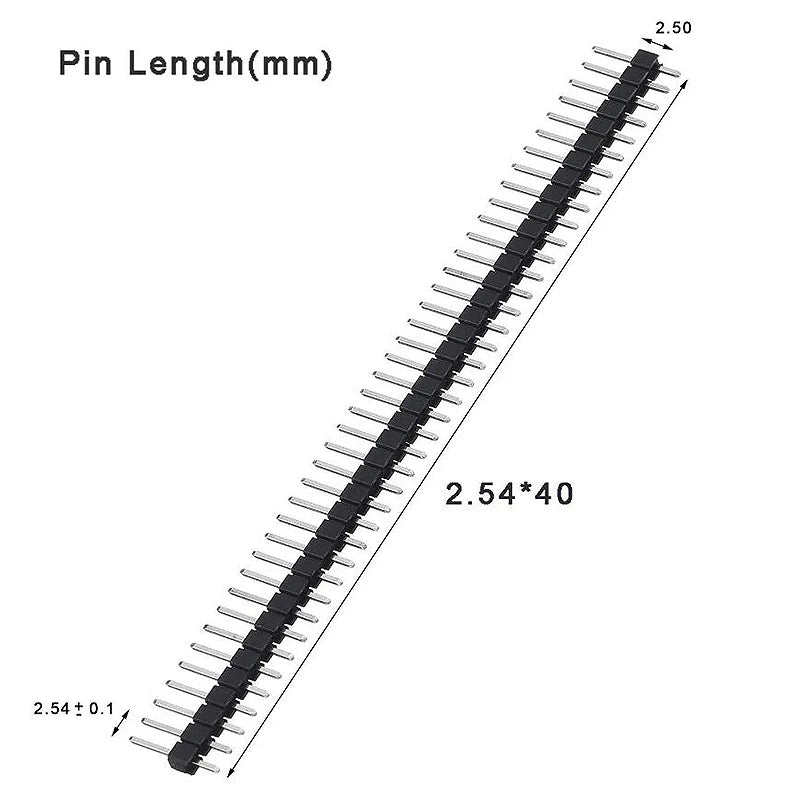 20PCS 40Pin 2.54mm Single Row Straight Male Pin Header Connector Strip For PBC Ardunio