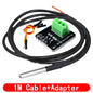 DS18B20 Temperature Sensor Module Kit Waterproof 100CM Digital Sensor Cable Stainless Steel Probe Terminal Adapter For Arduino