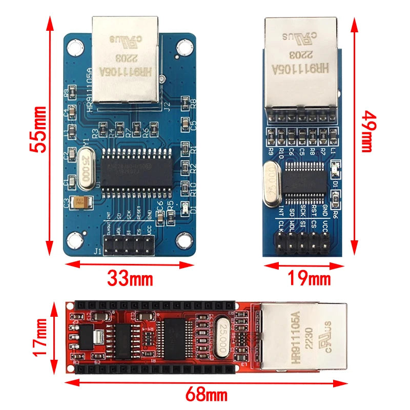 New ENC28J60 SPI interface network module Ethernet module (mini version) for arduino