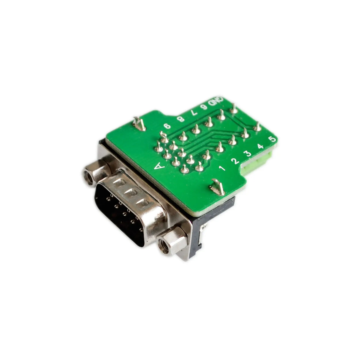 DB9 serial COM transfer-free solder terminals RS232 male connector with back side screw DIY