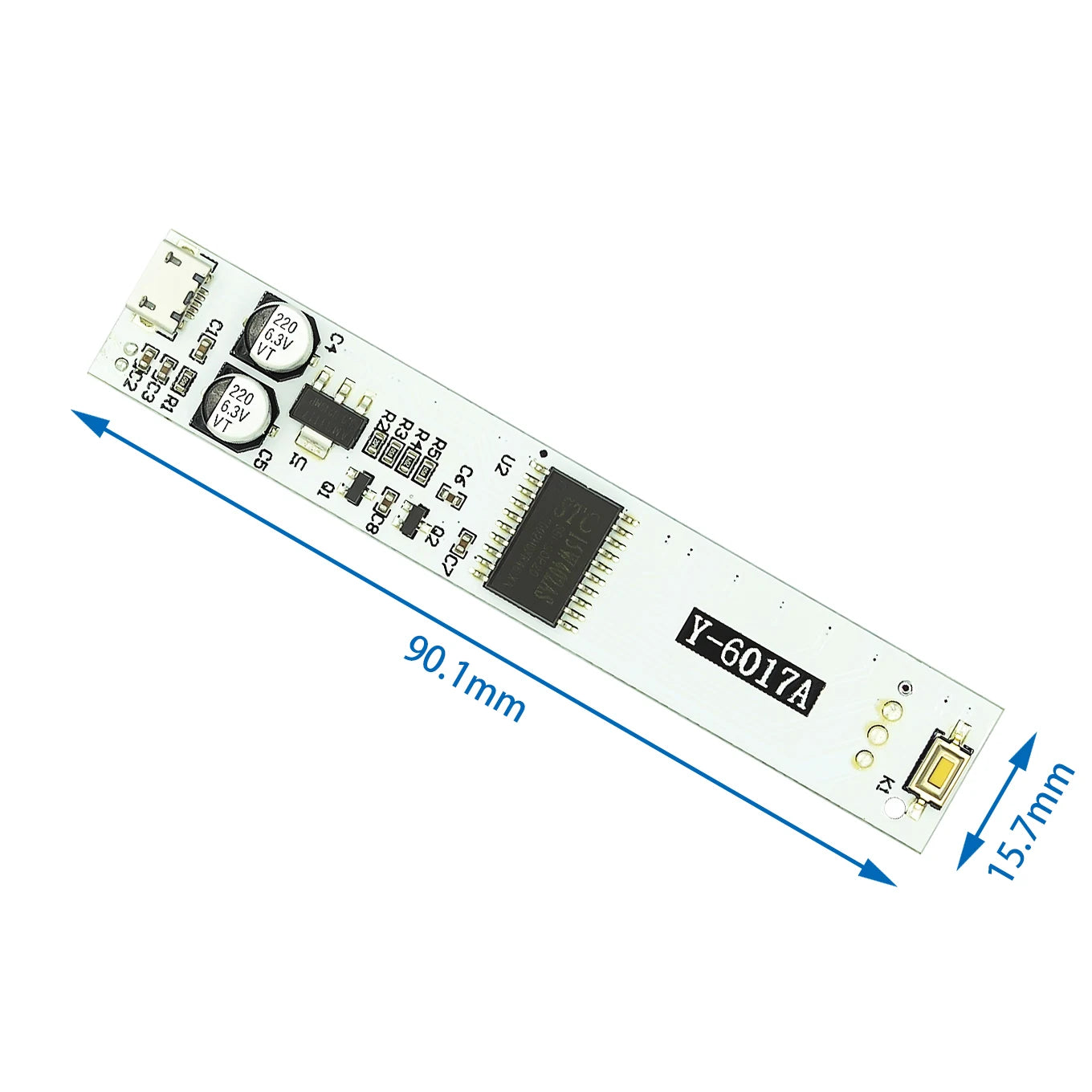 New 2*17 LED USB Mini Voice Control Audio USB Music Spectrum Light Flash Volume Level Indicator LED for MP3 Amplifier