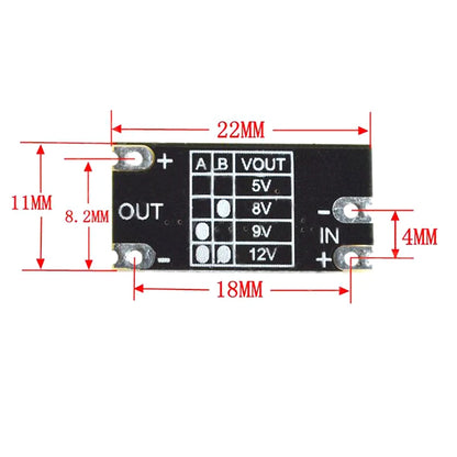 5pcs 3.7V to 12V Mini DC-DC Boost Module, Support 5V/8V/9V/12V Output, Lithium Battery Boost
