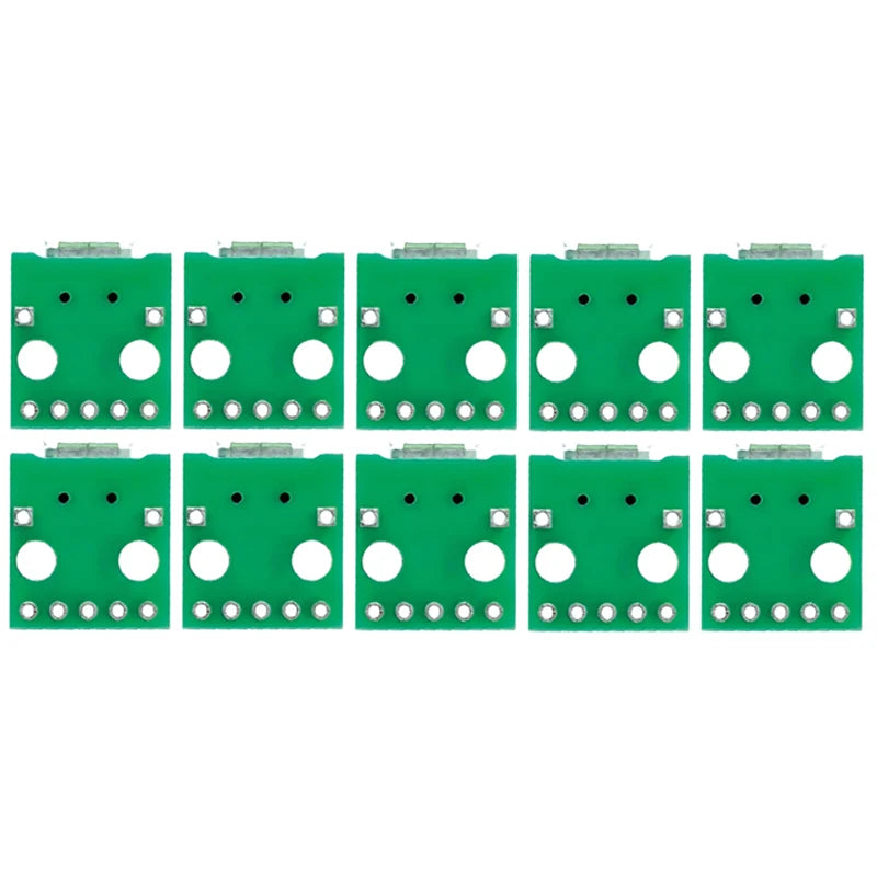 10pcs MICRO USB to DIP Adapter 5pin female connector B type pcb converter pinboard 2.54