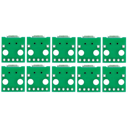 10pcs MICRO USB to DIP Adapter 5pin female connector B type pcb converter pinboard 2.54
