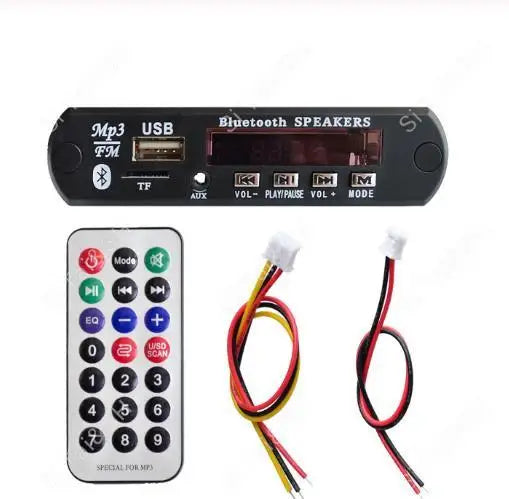 1Set Standard Wireless Bluetooth 12V MP3 WMA Decoder Board Audio Module TF USB Radio For Car