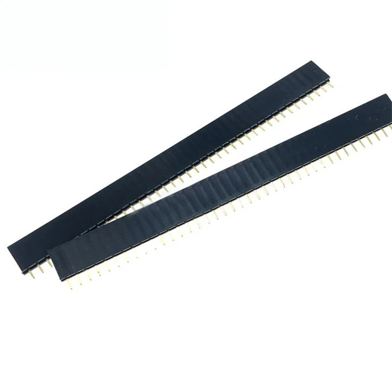 10PCS 2.54mm 40 Pin Stright Female Single Row Pin Header Strip PCB Connector