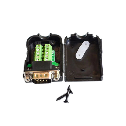 DB9 serial COM transfer-free solder terminals RS232 male connector with back side screw DIY