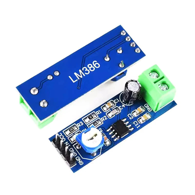 5pcs LM386 audio power amplifier module 200 times gain amplifier board mono power amplifier 5V-12V Input