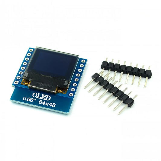 0.66 inch OLED Display Module for WEMOS D1 MINI ESP32 Module Arduino AVR STM32 64x48 0.66 LCD Screen IIC I2C OLED