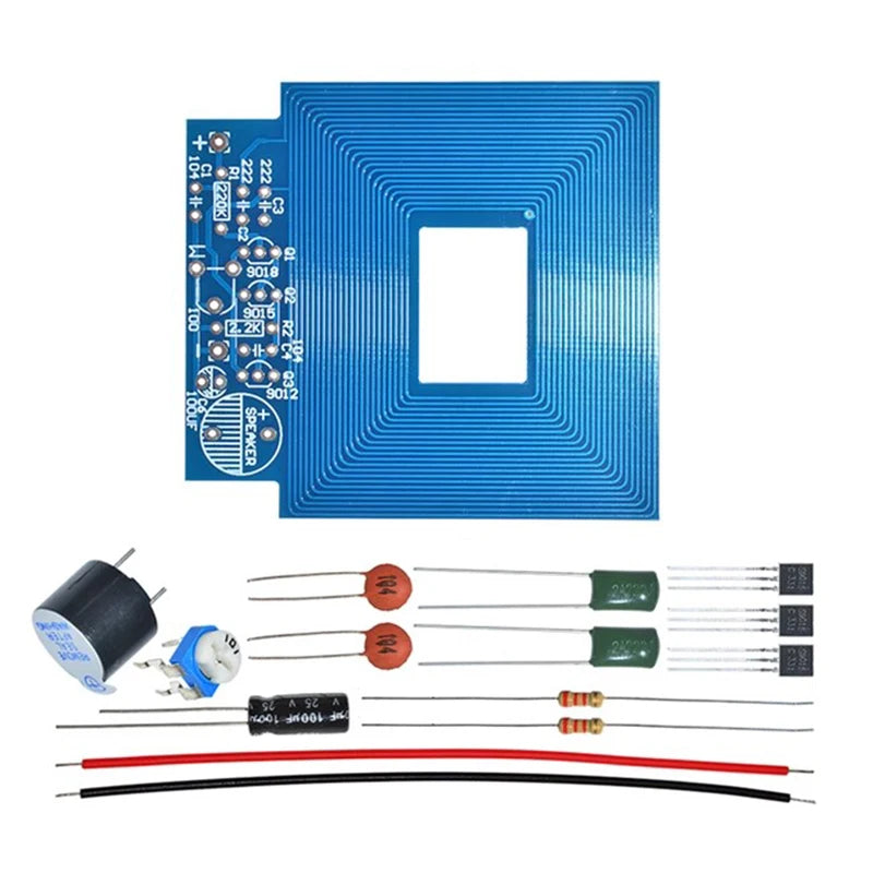 Metal Detector Scanner Unassembled Kit DC 3V-5V Suite Metal Sensor Board Module Electronic DIY Kits PCB Board Buzzer Capacitor