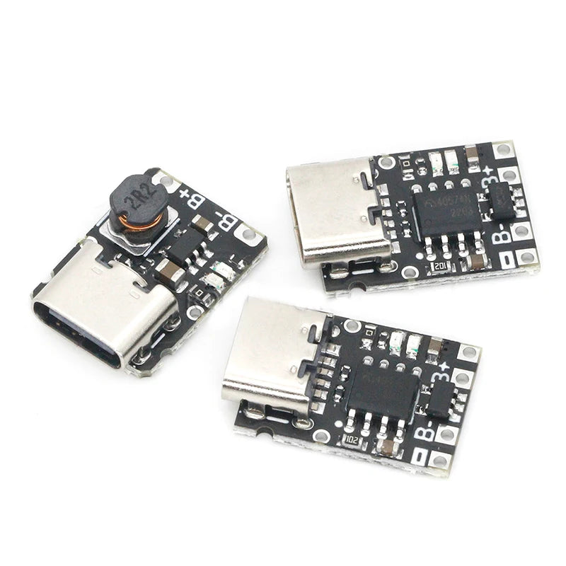 5V Charging and Discharging Integrated Module 3.7V 4.2V18650 Lithium Battery Charging Boost Power Board Protection Type-c