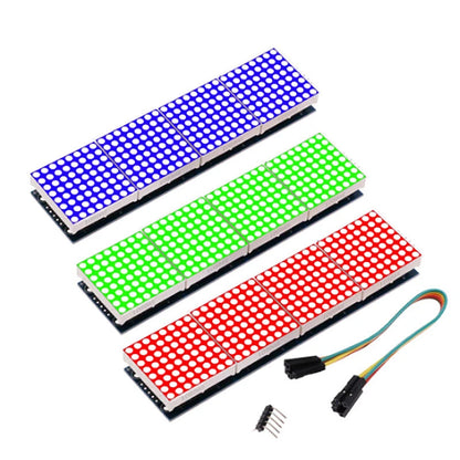 MAX7219 Dot Matrix Module Microcontroller Module Control Module Display Module 4 In One Display With 5P Line For Arduino