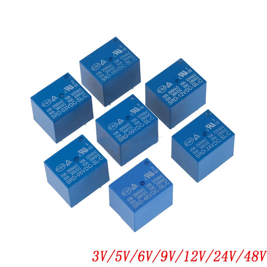 Relays SRD-05VDC-SL-C SRD-12VDC-SL-C SRD-24VDC-SL-C 5V 12V 24V 10A 250VAC 5PIN