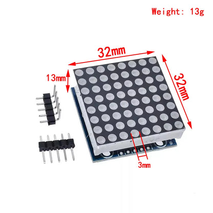 MAX7219 dot matrix module microcontroller module display module finished goods , Can be together for arduino programming DIY KIT